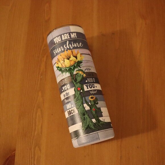 Macorner Stainless Steel Sunflower Tumbler Skinny 20oz  Gift Daughter from Mom - Picture 1 of 10